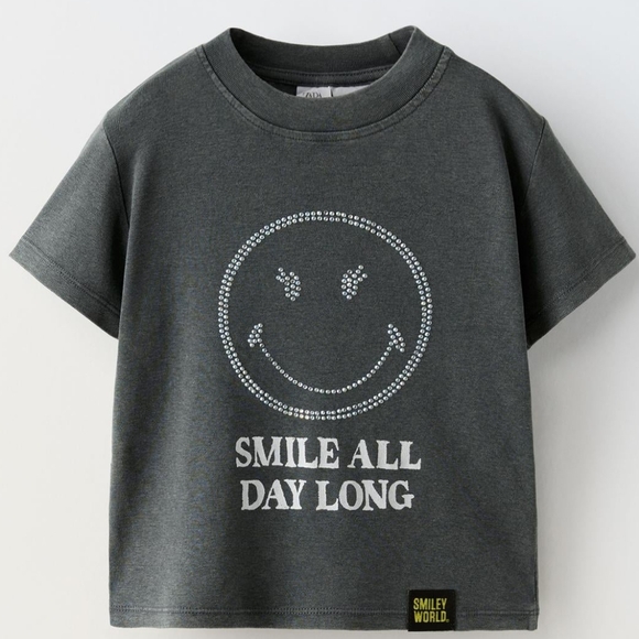 Zara Other - Zara Girls Smiley World T-Shirt